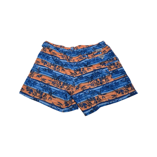 Bermuda Columbia Pfg Xgrande Xl Azul Y Naranja Palmeras