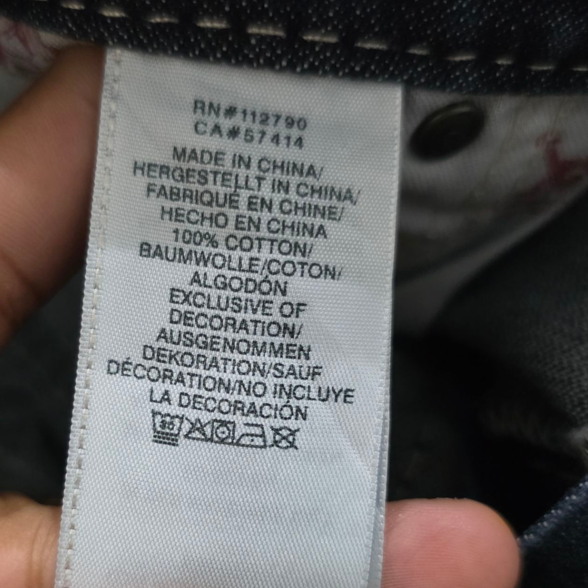 Bermuda True Religion Talla 38 Mezclilla Azul