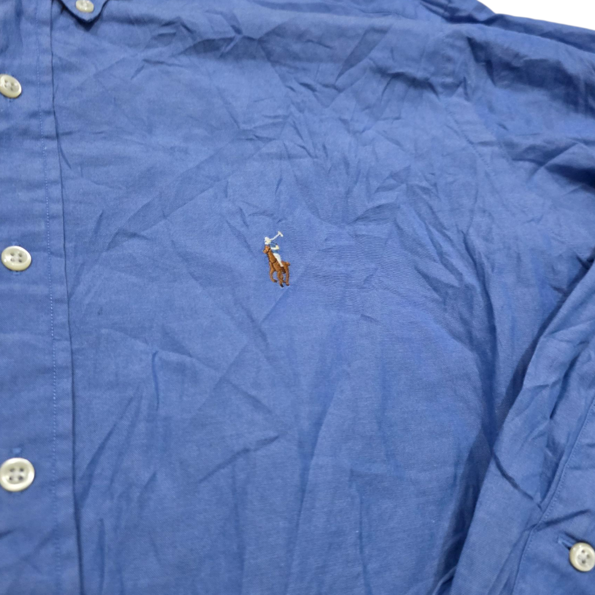 Camisa Yarmouth Ralph Lauren Grande L Azul Pony Colores (Usado)