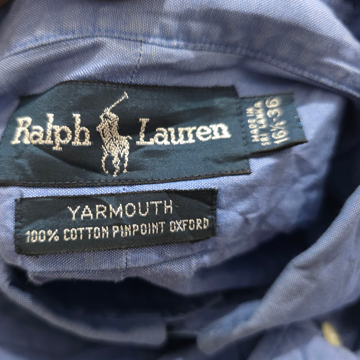 Camisa Yarmouth Ralph Lauren Grande L Azul Pony Colores (Usado)