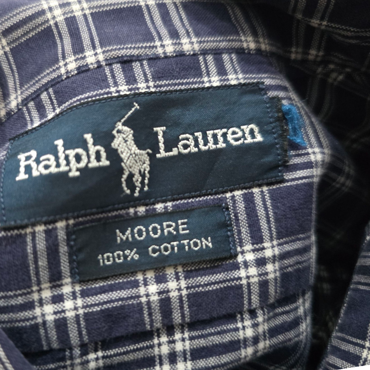 Camisa Ralph Lauren Grande L Cuadros Azul Moore