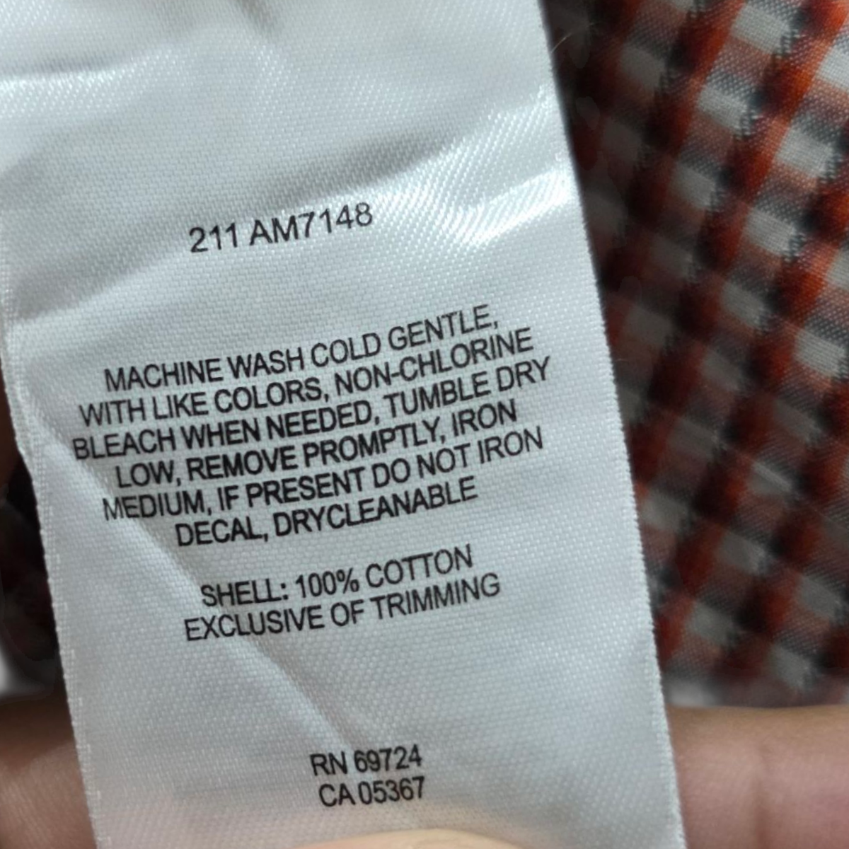 Camisa Columbia Xgrande Xl Cuadro Naranja Y Blanco