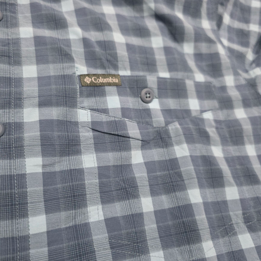 Camisa Columbia Xgrande Xl Cuadro Azul