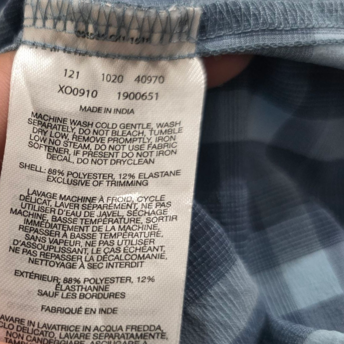 Camisa Columbia Xgrande Xl Cuadro Azul