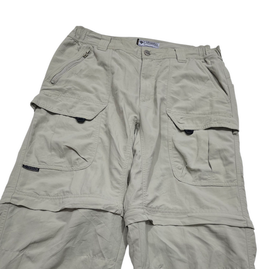 Pantalon Convertible Columbia Talla 34 Beige