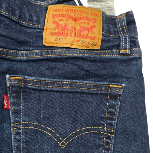 Pantalon Slimfit Levis 511 34x32 Azul Oscuro