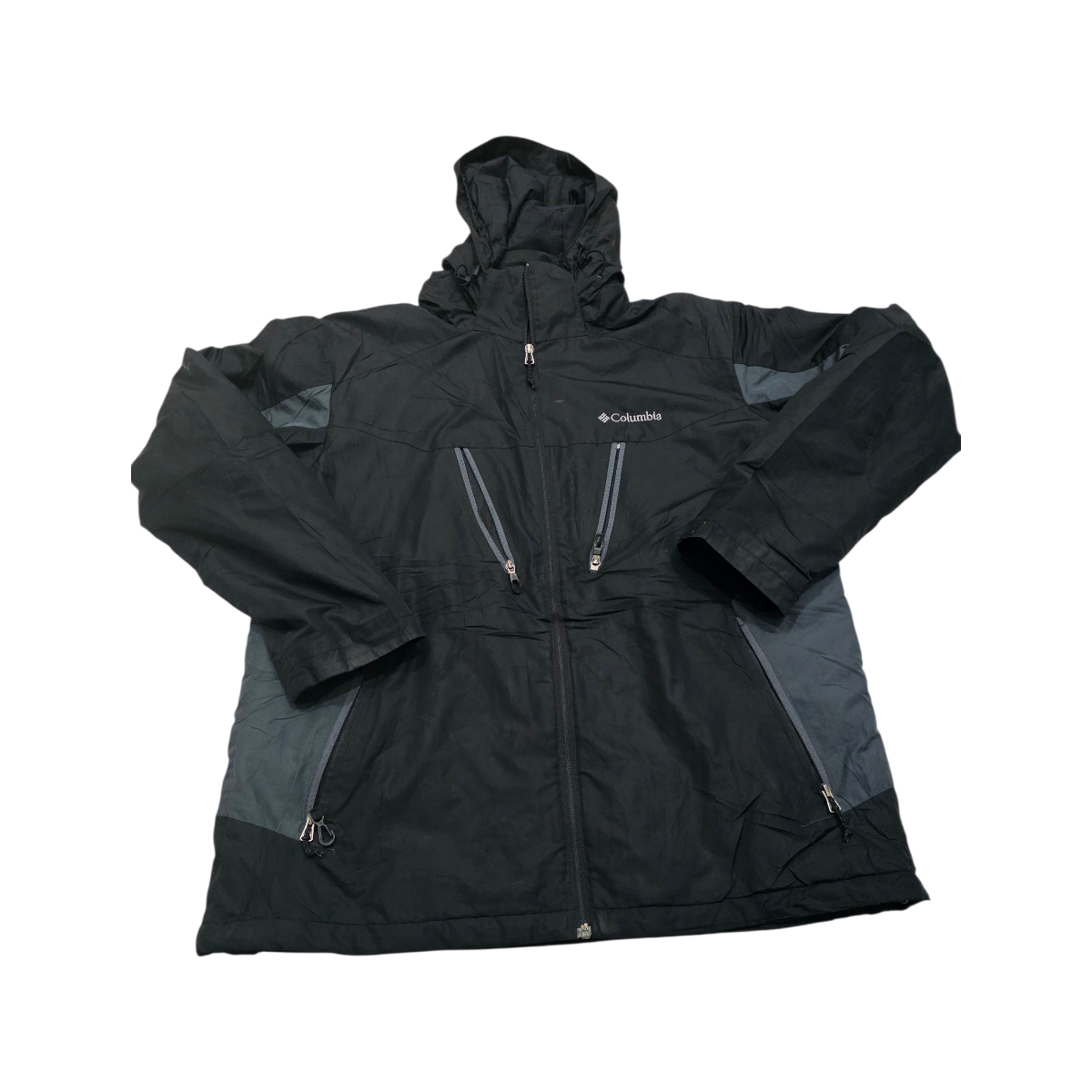 Chamarra Columbia Grande L Negro Y Gris