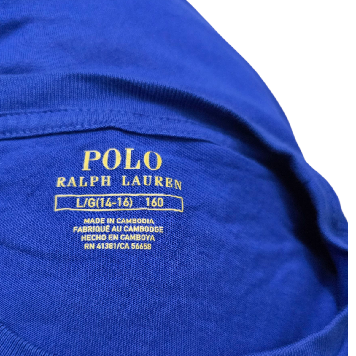 Playera Ralph Lauren Adolescente L 14-16 Azul