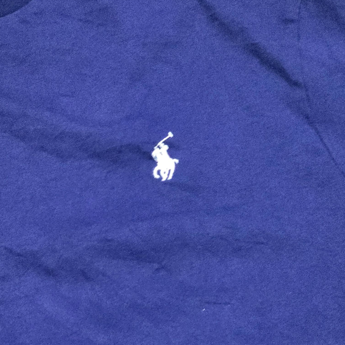 Playera Ralph Lauren Xgrande Custom Slimfit Azul Pony Blanco