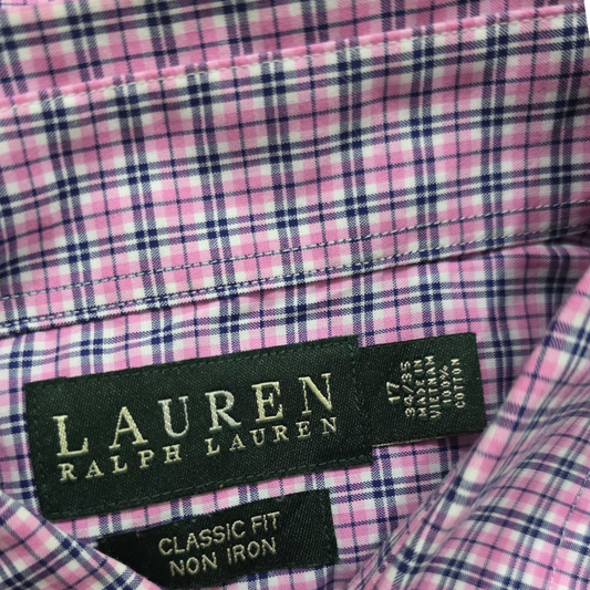 Camisa Ralph Lauren Xgrande Xl Cuadro Rosa (Usado)