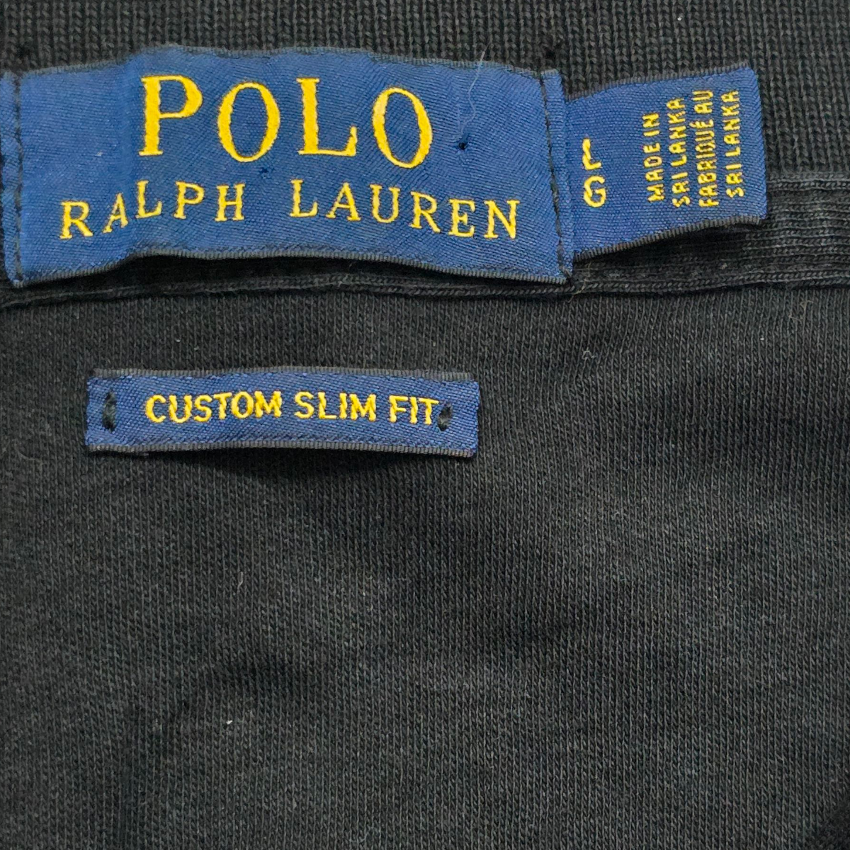 Playera Polo Ralph Lauren Grande L Custom Slimfit Negro