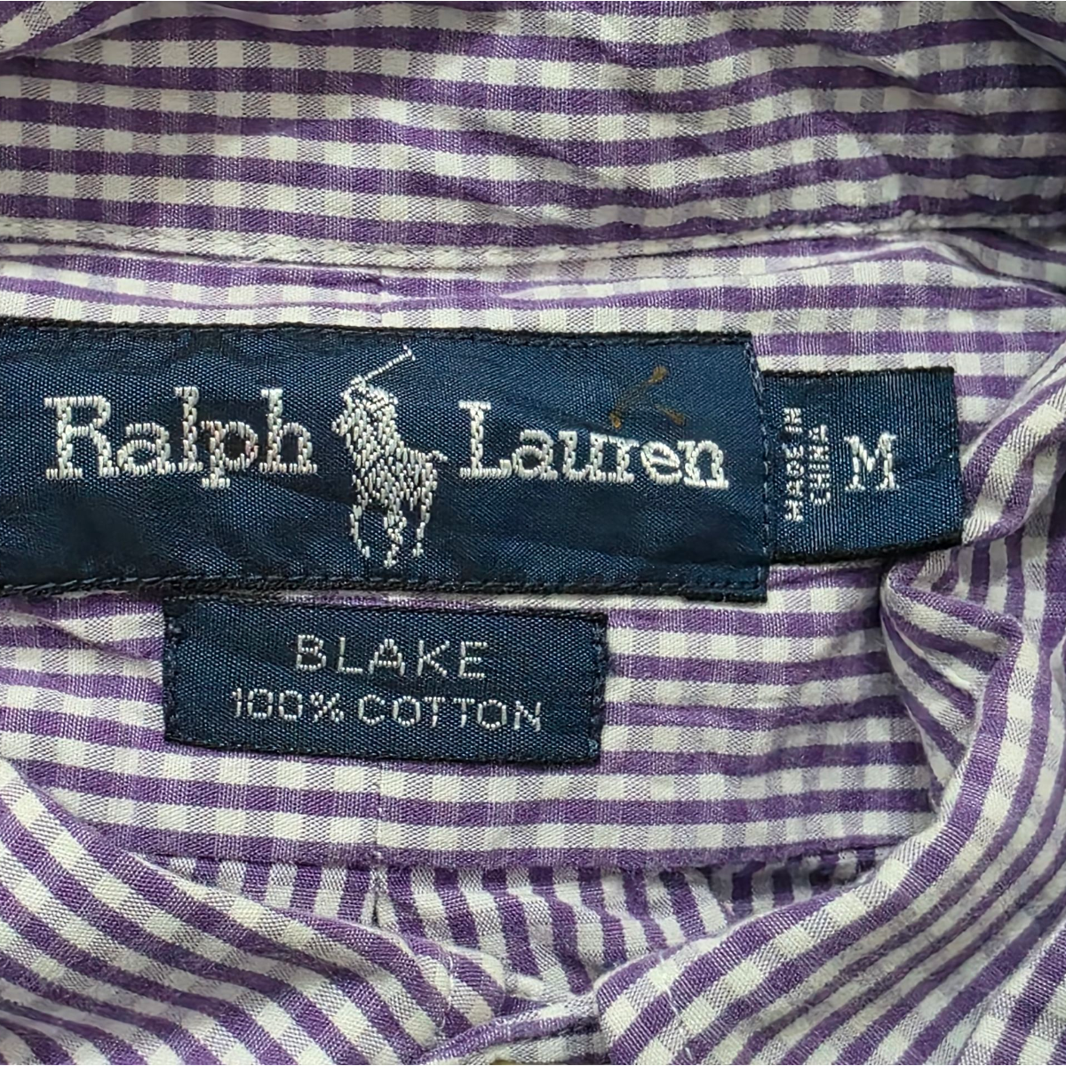 Camisa Manga Corta Ralph Lauren Mediana M Cuadro Morado
