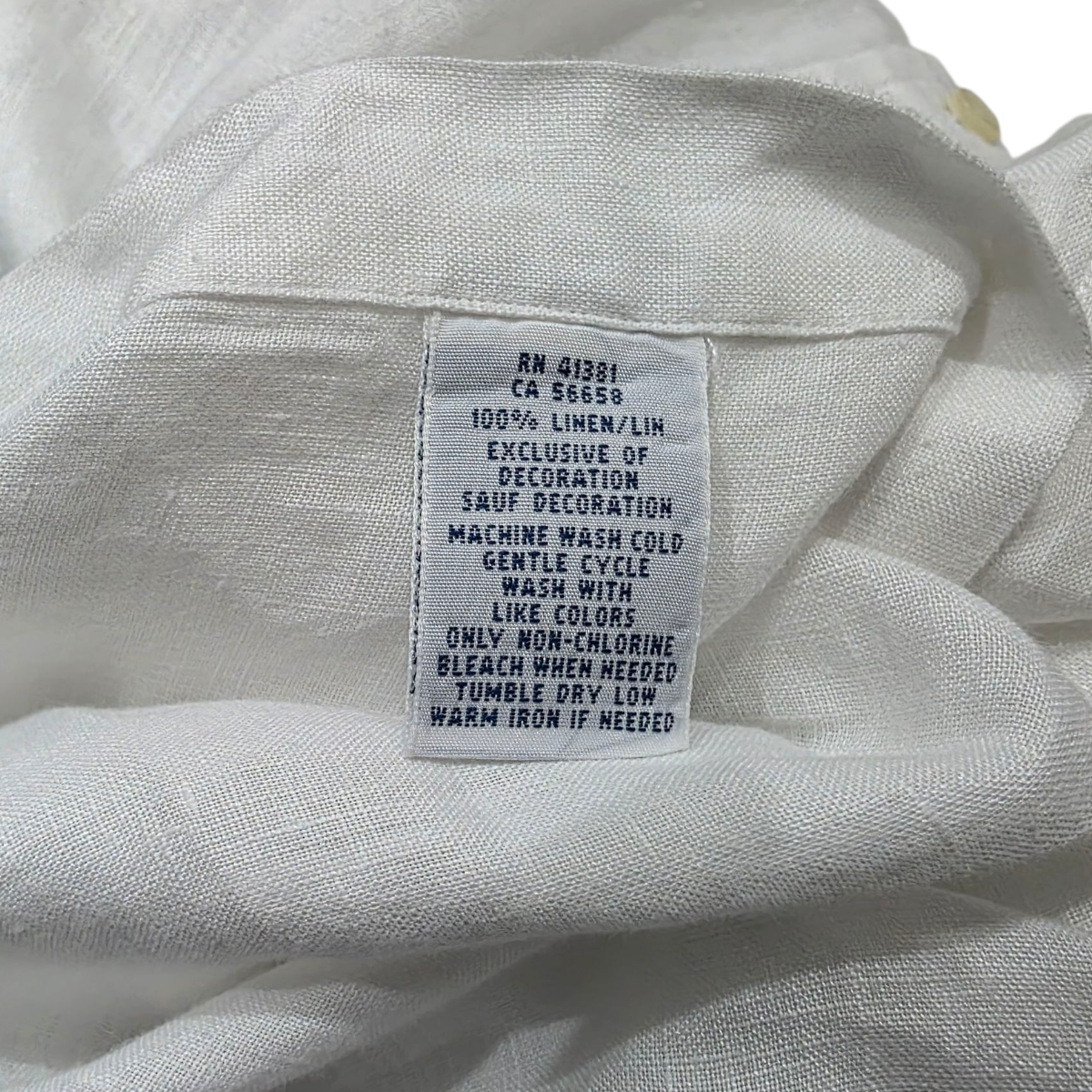 Camisa Ralph Lauren Xgrande Xl Blanco Lino