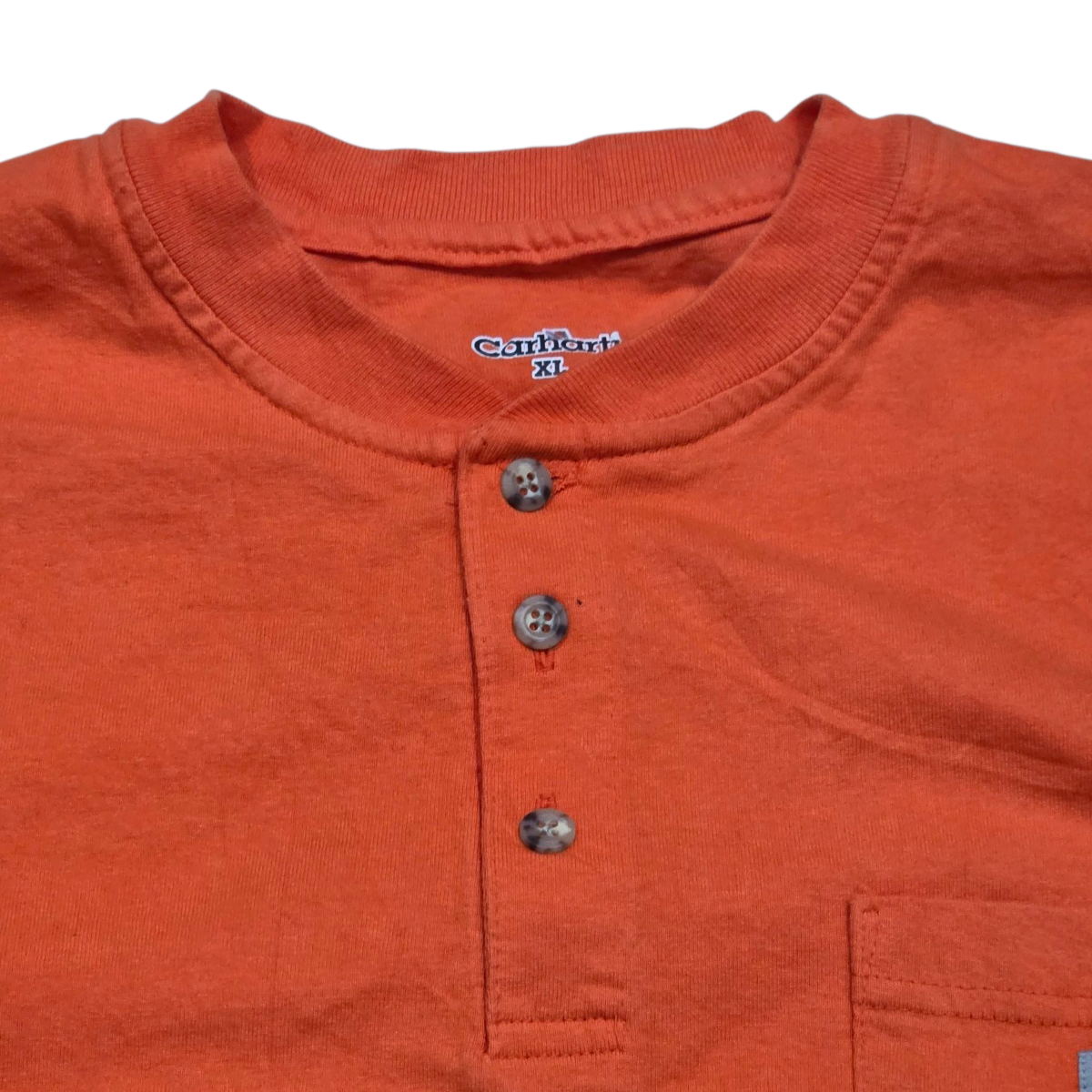 Playera Manga Larga Carhartt Xgrande Xl Naranja Fosforecente