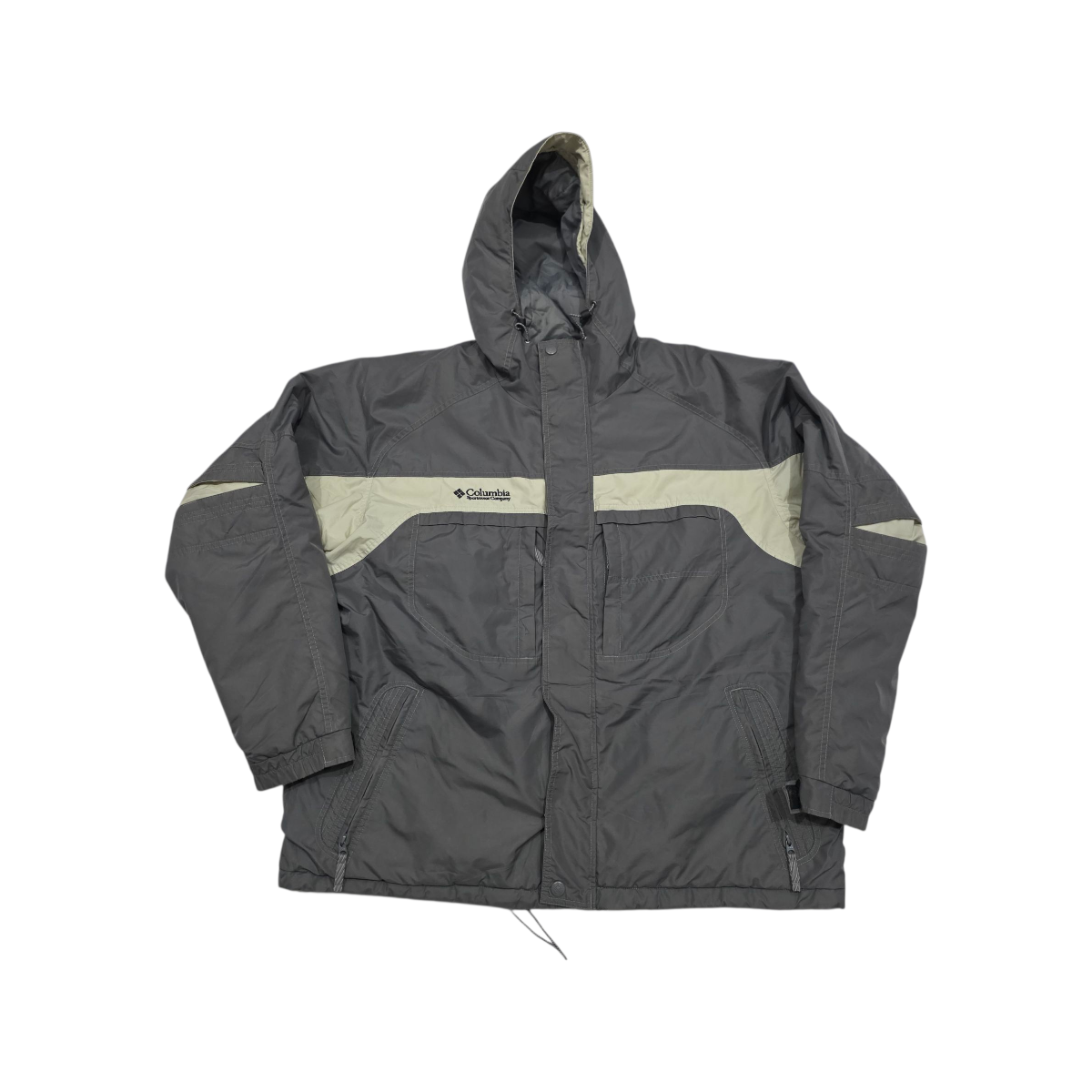 Chamarra Columbia Xgrande Xl Gris Con Forro (Usado)