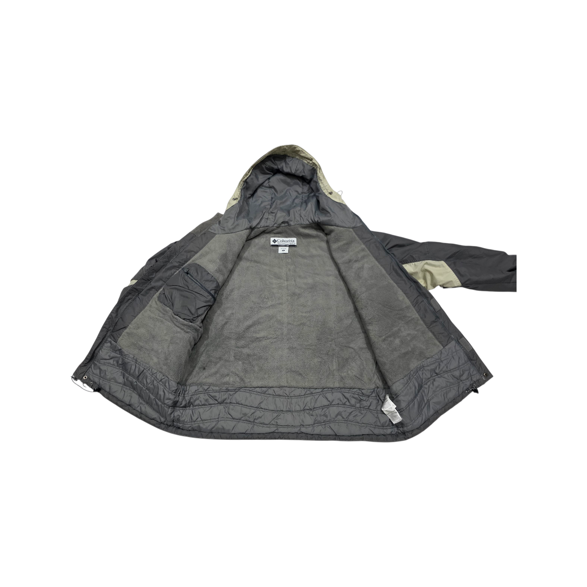 Chamarra Columbia Xgrande Xl Gris Con Forro (Usado)