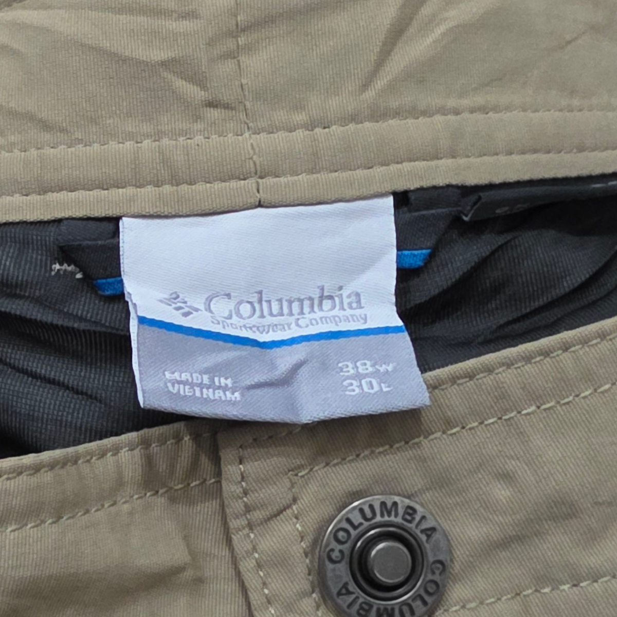 Pantalon Columbia 38x30 Omnitech Cafe Recto