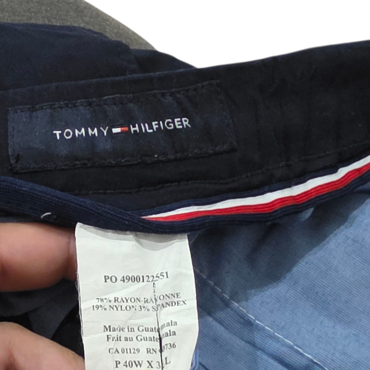 Pantalon Tommy Hilfiger 40x32 Slimfit Azul