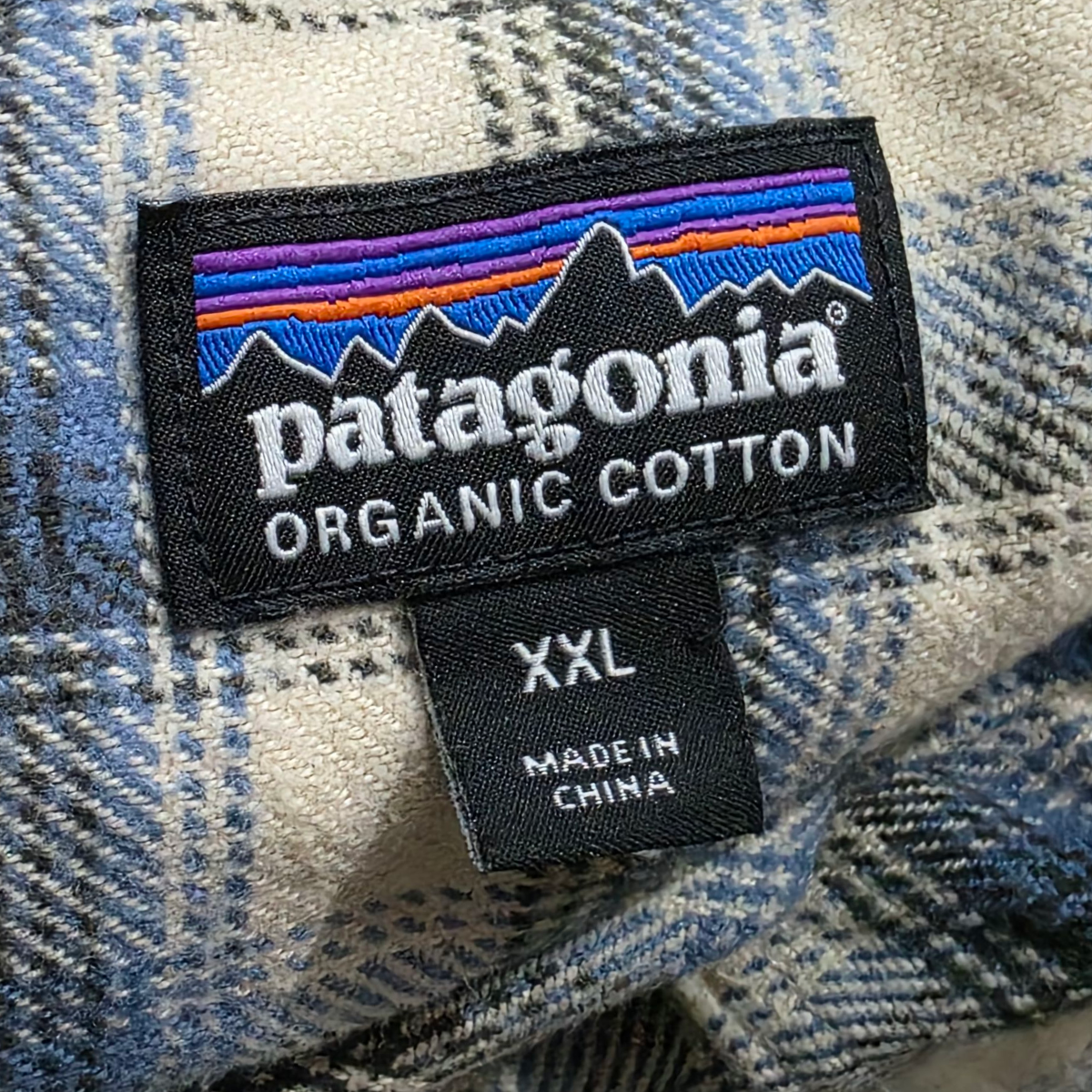 Camisa Patagonia Xxl Cuadro Azul Y Beige