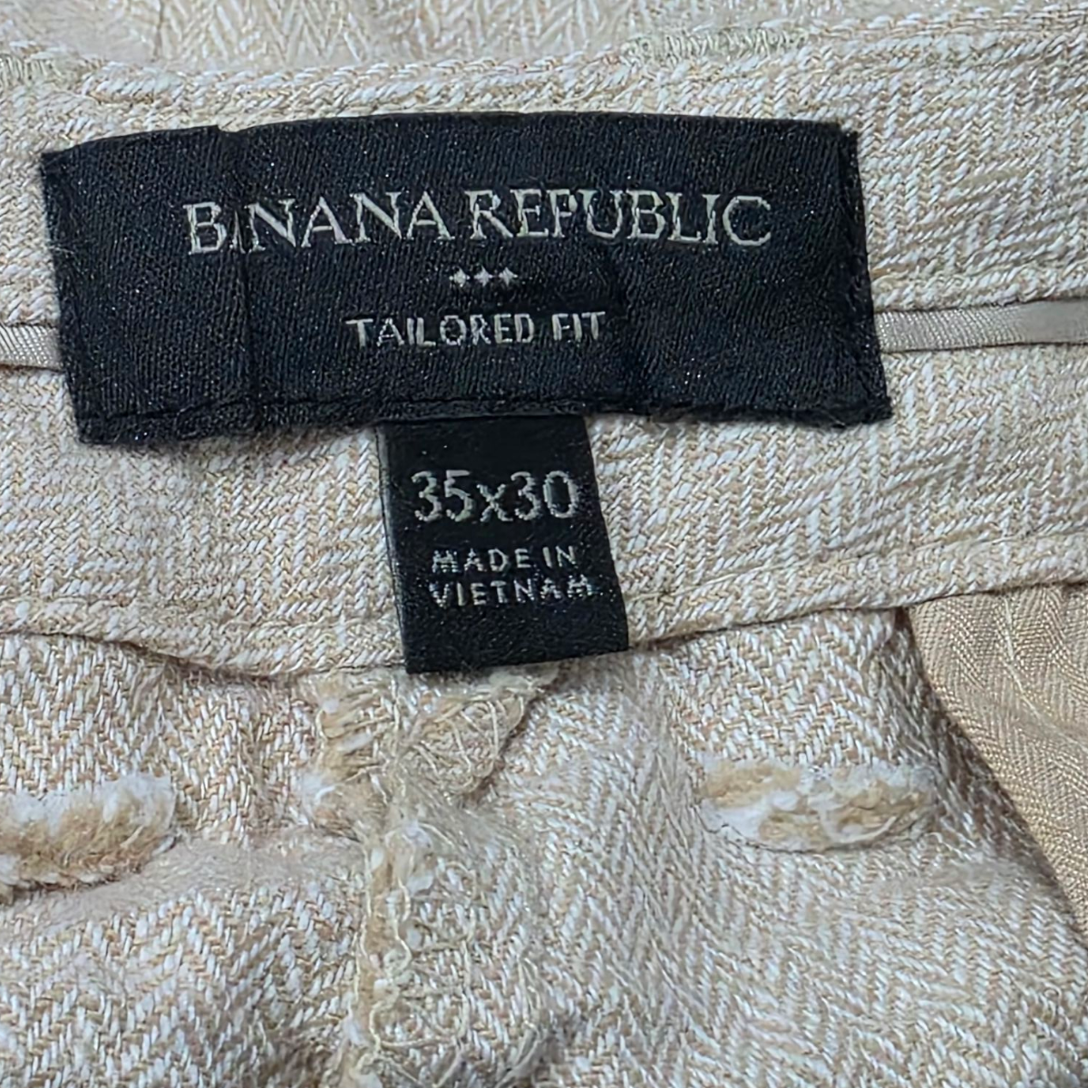 Pantalon Tailored Fit Banana Republic 35x30 Cafe Claro