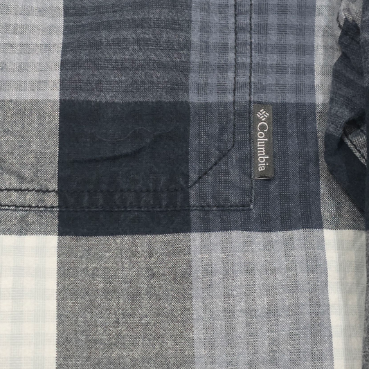 Camisa Columbia Mediana M Cuadros Azul