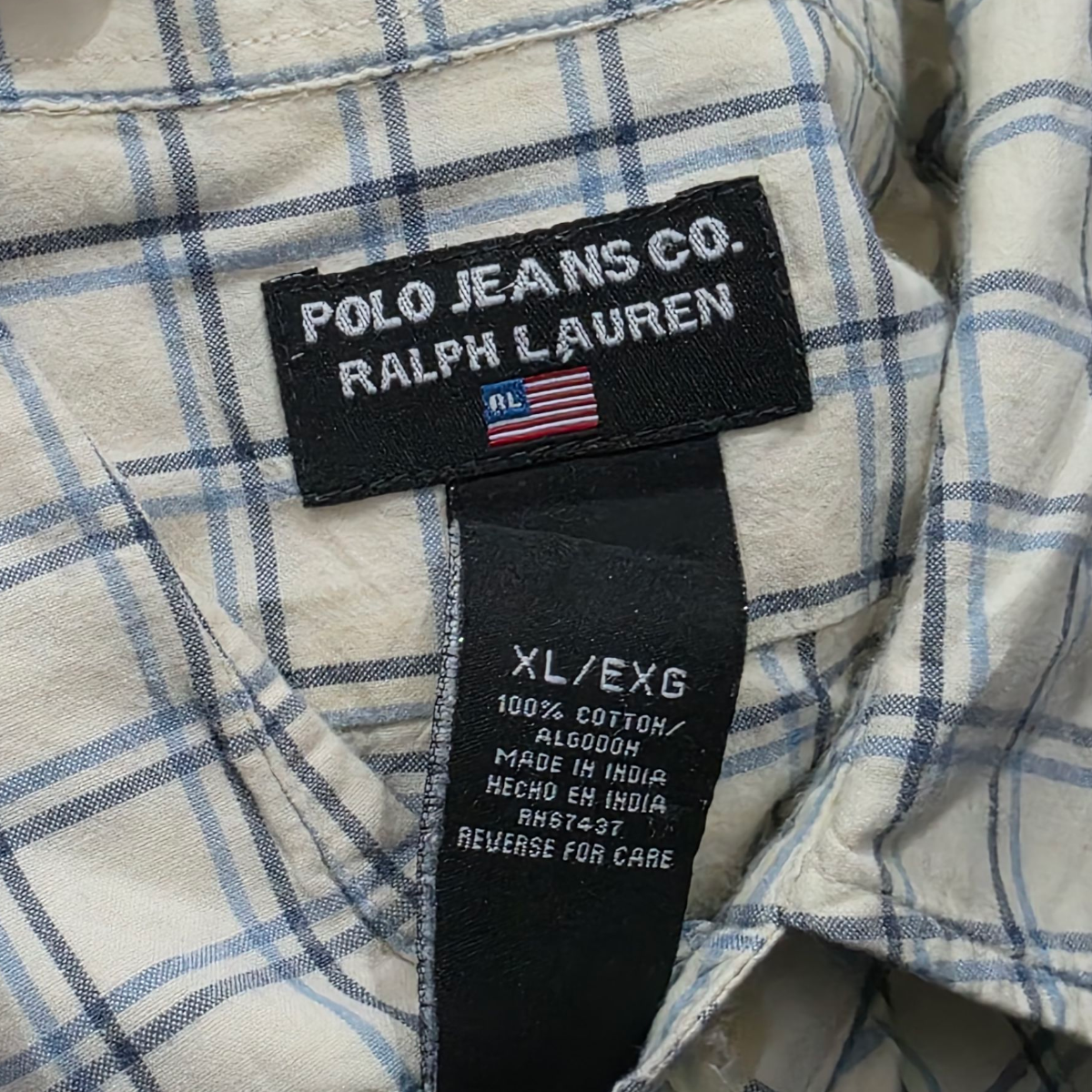 Camisa Ralph Lauren Xgrande Xl Cuadro Beige