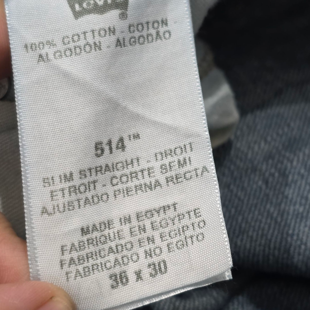 Pantalon Levis 514 36x30 Slimfit Azul