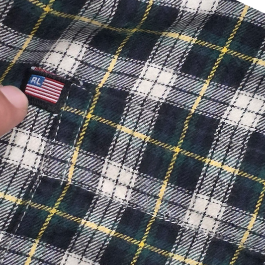 Camisa Ralph Lauren Xgrande Xl Cuadro Verde Y Azul