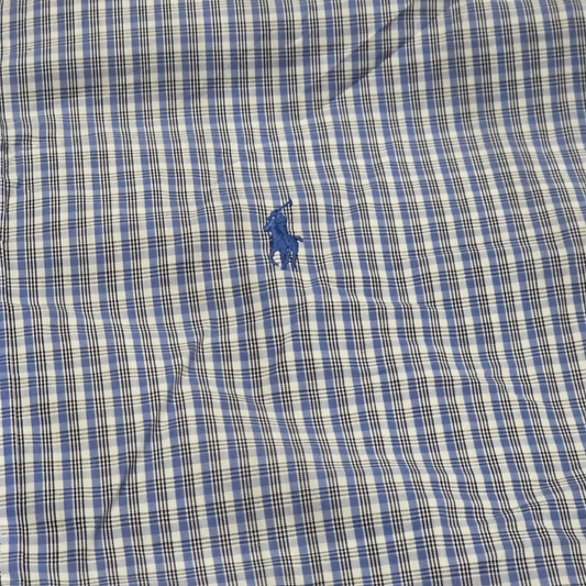 Camisa Ralph Lauren Grande L Blake Amplia Azul Cielo Cuadro