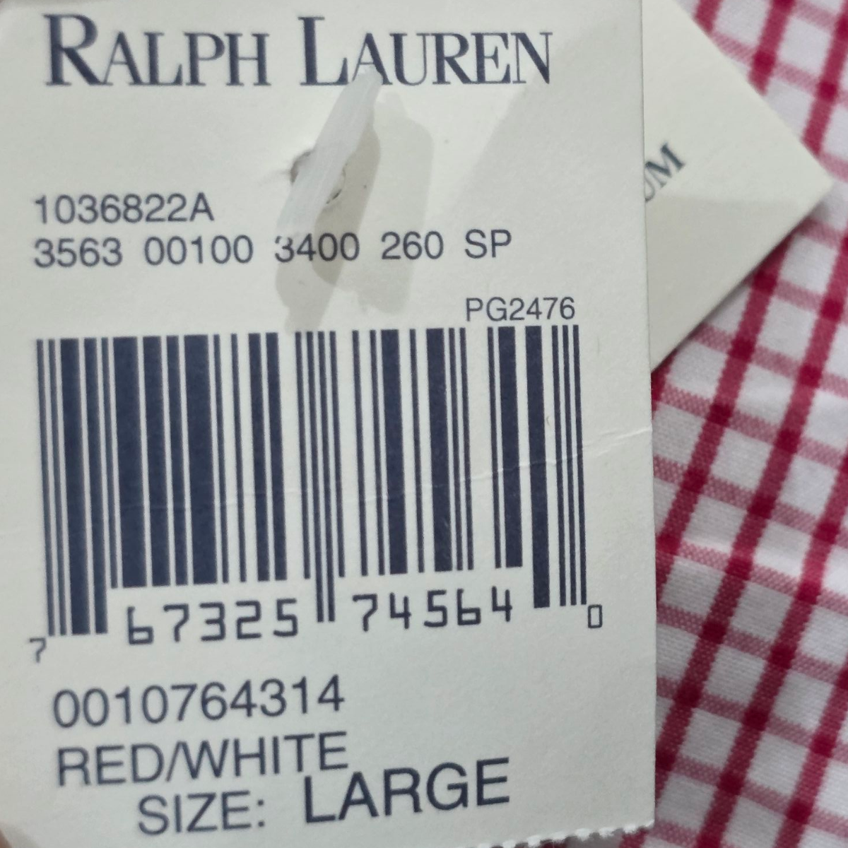 Camisa Ralph Lauren Blake Grande L Cuadro Rojo Y Blanco