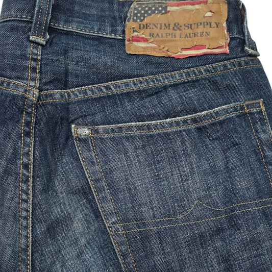 Pantalon Recto Ralph Lauren 31x32 Azul