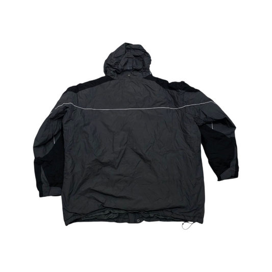 Chamarra Columbia 2xl Gris Con Gorro Resistente Agua