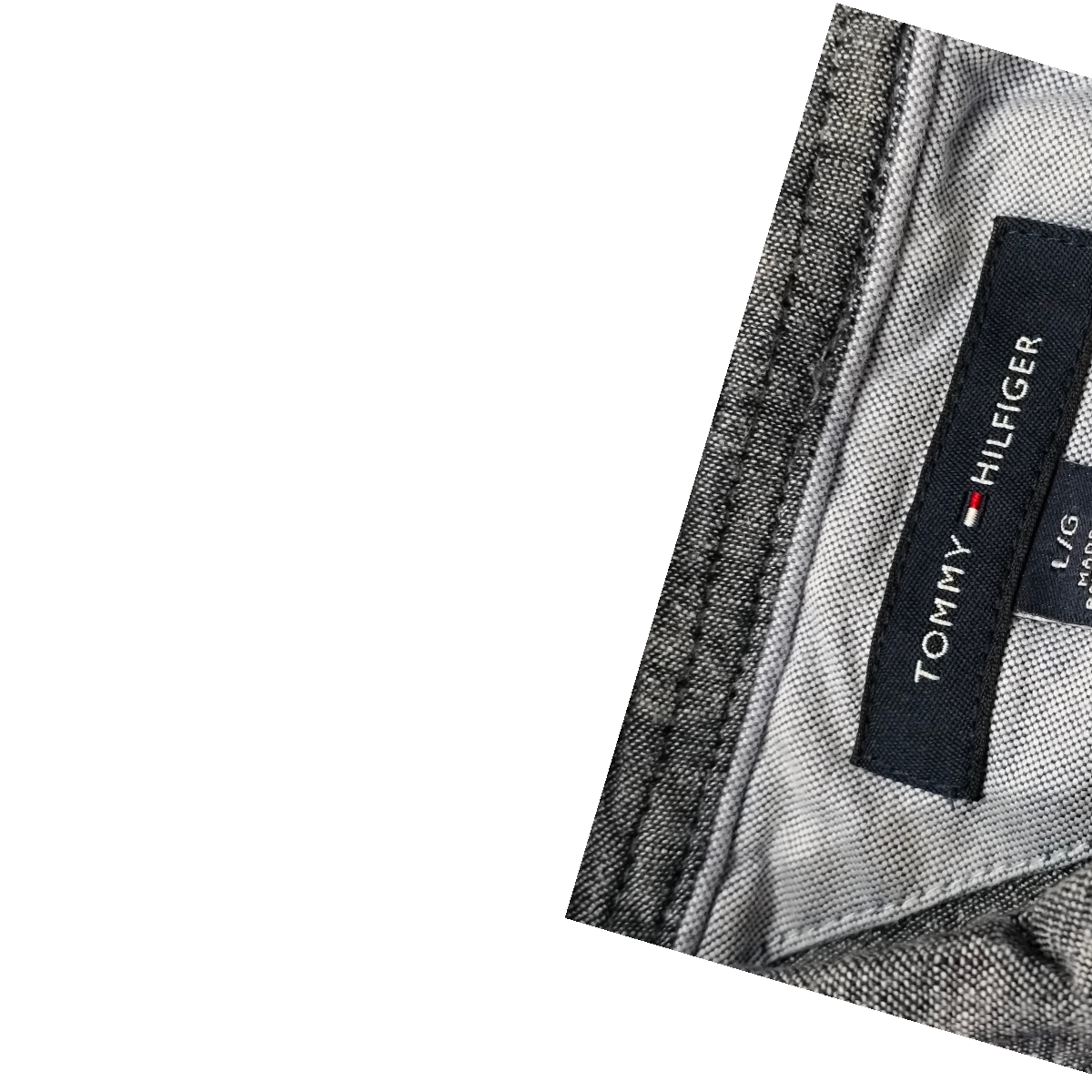 Camisa Manga Corta Tommy Hilfiger Gris Toque Azul Grande L