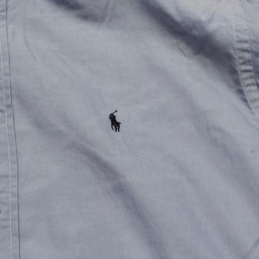 Camisa Ralph Lauren Xgrande 17 32-33 Yarmouth Azul Amplia