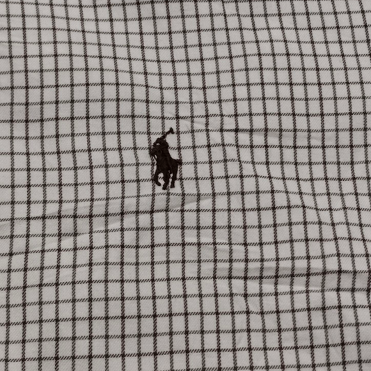 Camisa Ralph Lauren Xgrande Xl Classic Fit Cuadro Beige