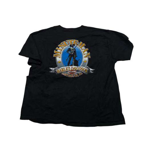 Playera Harley Davidson Minuteman Xgrande Xl Negro