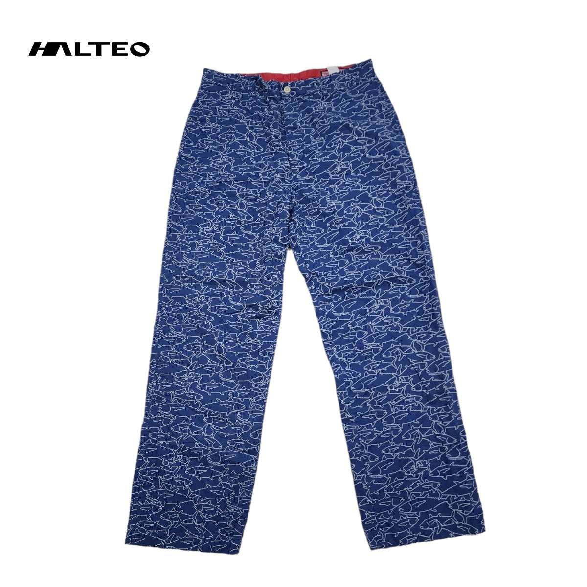 Pantalon Vineyard Vines 33x30 Azul Figura De Peces