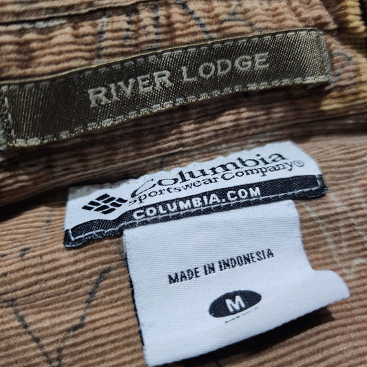 Camisa Columbia Mediana M Café Pana Cuernos Venado