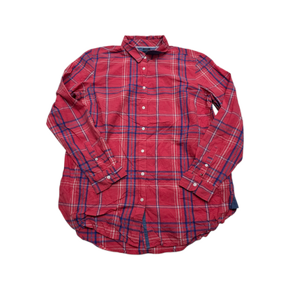 Camisa Tommy Hilfiger Grande L Regular Fit Cuadro Coral Azul