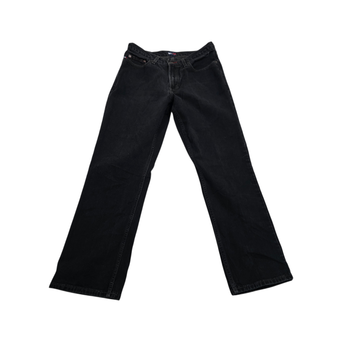 Pantalon Tommy Hilfiger 32x30 Recto Negro Deslavado