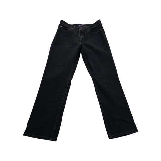 Pantalon Tommy Hilfiger 32x30 Recto Negro Deslavado