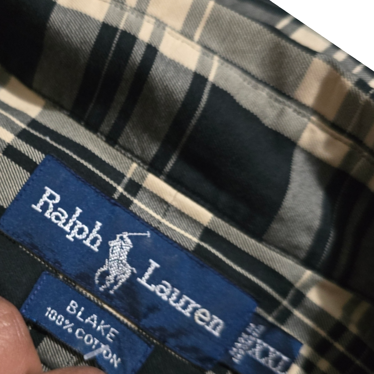 Camisa Ralph Lauren Blake Talla Xxl Cuadro Cafe Y Negro