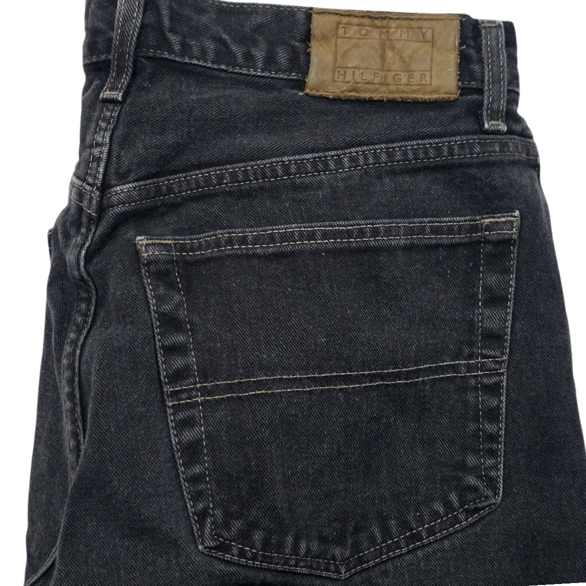 Pantalon Tommy Hilfiger 32x30 Recto Negro Deslavado