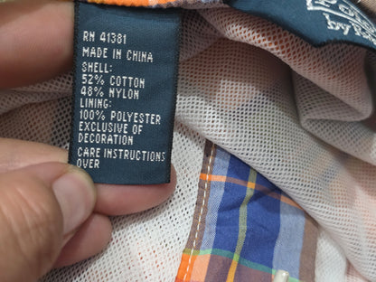 Bermuda Ralph Lauren Chico S Cuadro Naranja Y Azul