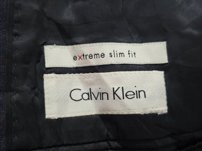 Saco Calvin Klein 40s Cuadro Azul Extreme Slimfit