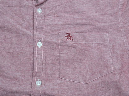 Camisa Manga Corta Penguin Mediana M Slimfit Vino