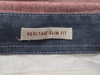 Camisa Manga Corta Penguin Mediana M Slimfit Vino