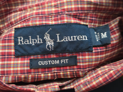 Camisa Ralph Lauren Mediana M Custom Fit Cuadro Rojo