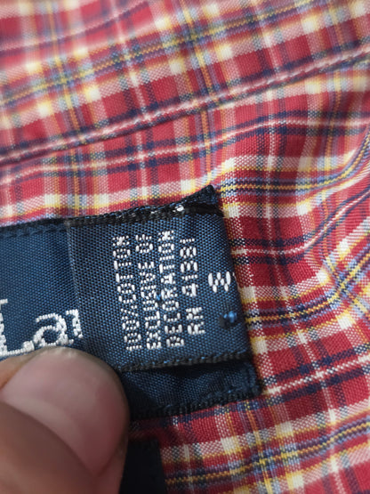 Camisa Ralph Lauren Mediana M Custom Fit Cuadro Rojo