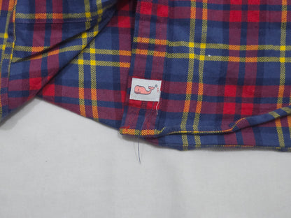 Camisa Vineyard Vines Mediana M Slimfit Cuadro Azul Y Vino